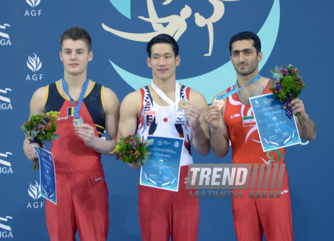 Bakıda idman gimnastikası üzrə Dünya Kubokunda ilk qaliblərin mükafatlandırma mərasimi keçirilib. Azərbaycan, 21 fevral, 2016